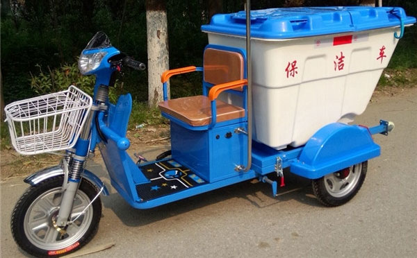 灵武电动三轮保洁车DG3500B500L塑料桶