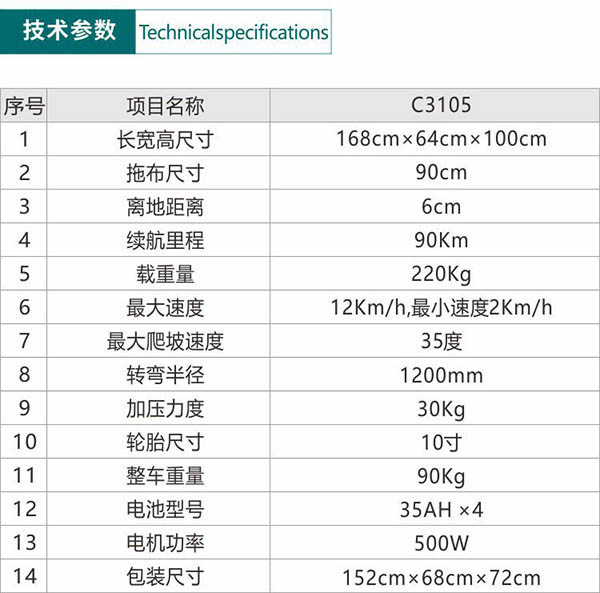 电动灵武尘推车C3105